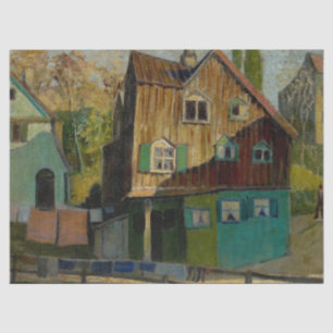 Red Bedding by Grant Wood Tissue Paper