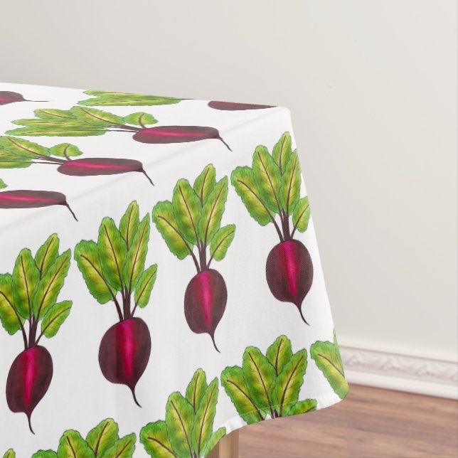 Red Beet Beetroot Root Vegetable Garden Veggies Tablecloth (In Situ)