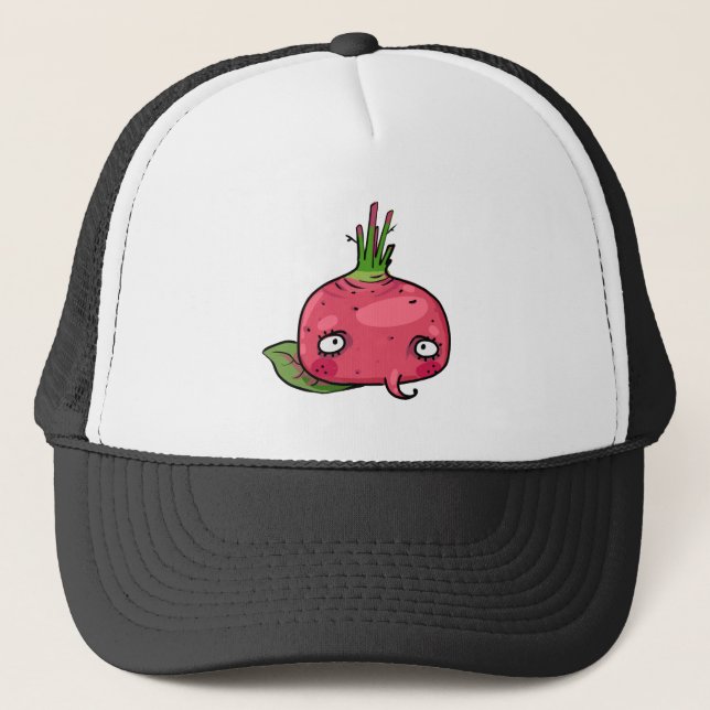 Red Beete beet Trucker Hat (Front)