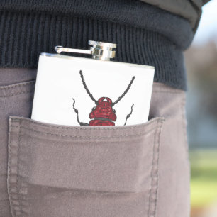Red beetle hip flask