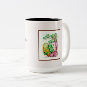 Red Beets and Squash Two-Tone Coffee Mug