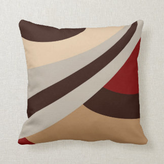Red, Beige, Brown Modern Design Cushion