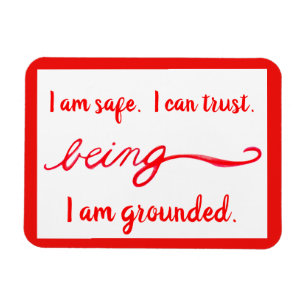 Red "Being" Root Chakra Awareness Words Magnet