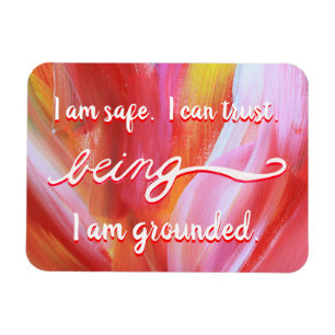 Red "Being" Root Chakra Awareness Words Magnet