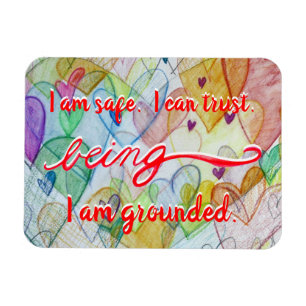 Red "Being" Root Chakra Awareness Words Magnet