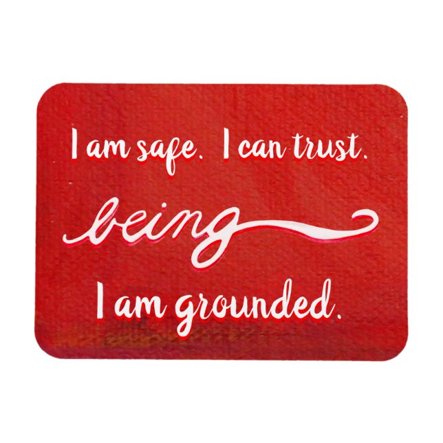 Red "Being" Root Chakra Awareness Words Magnet (Horizontal)