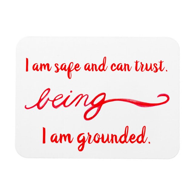 Red "Being" Root Chakra Awareness Words Magnet (Horizontal)