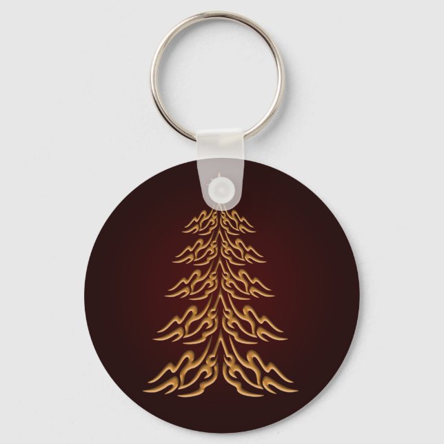 Red Bell  Christmas Tree Key Chain (Front)