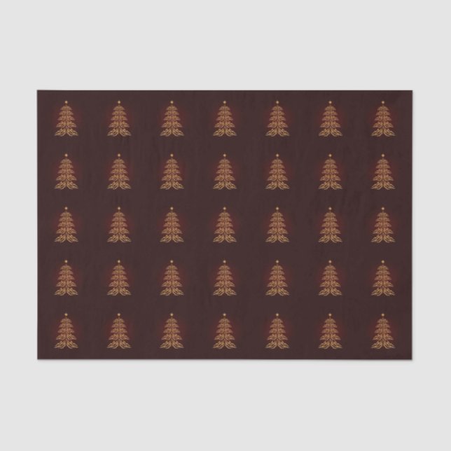 Red Bell Christmas Tree Tissue Paper (Front)