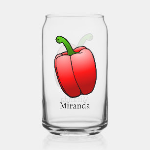 Red Bell Pepper Can Glass