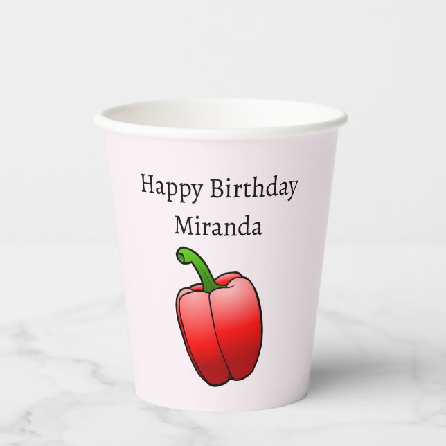 Red Bell Pepper Paper Cups (Front)