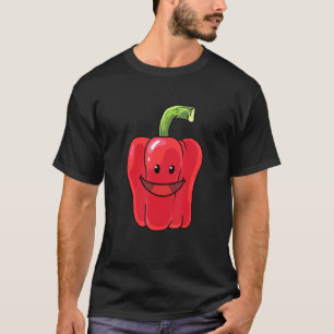 Red Bell Pepper Vegetable Vegan Hobby Gardener  Hu T-Shirt