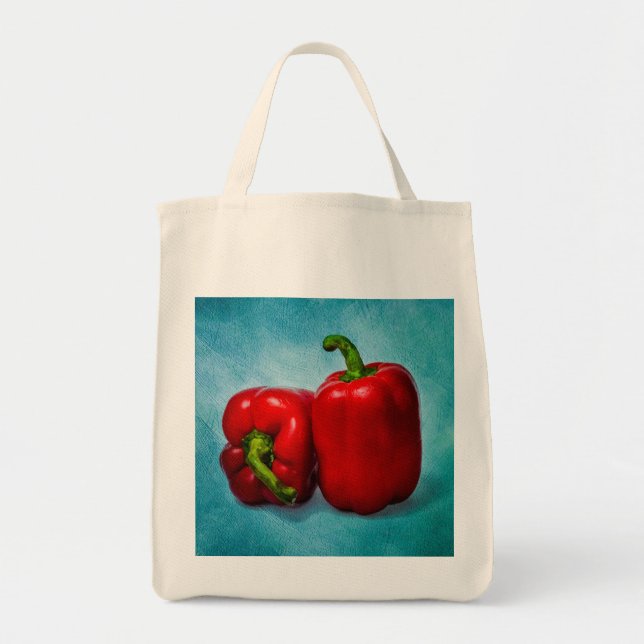 Red Bell Peppers Tote Bag (Front)