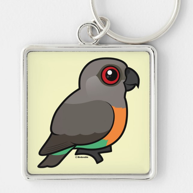 Red-bellied Parrot Key Ring (Front)