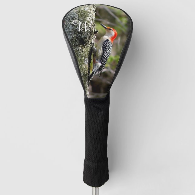 Red Bellied Woodpecker Initial Golf Head Cover (Front)