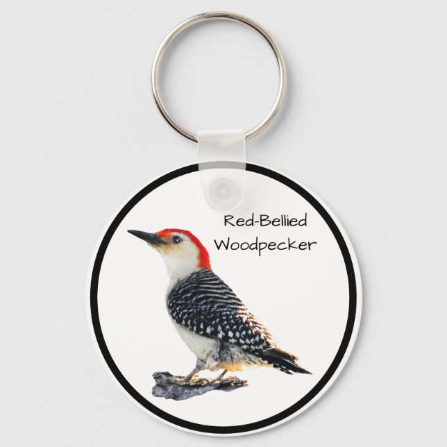 Red-Bellied Woodpecker Key Ring (Front)