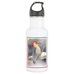Red-Bellied Woodpecker Painting Original Bird Art 532 Ml Water Bottle