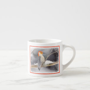 Red-Bellied Woodpecker Painting Original Bird Art Espresso Cup