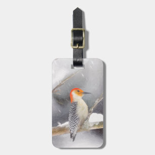Red-Bellied Woodpecker Painting Original Bird Art Luggage Tag