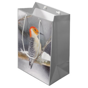 Red-Bellied Woodpecker Painting Original Bird Art Medium Gift Bag