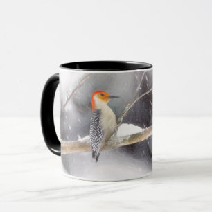 Red-Bellied Woodpecker Painting Original Bird Art Mug