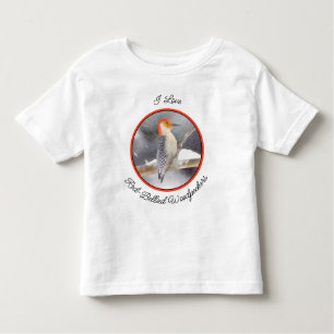 Red-Bellied Woodpecker Painting Original Bird Art Toddler T-Shirt