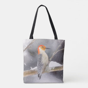 Red-Bellied Woodpecker Painting Original Bird Art Tote Bag