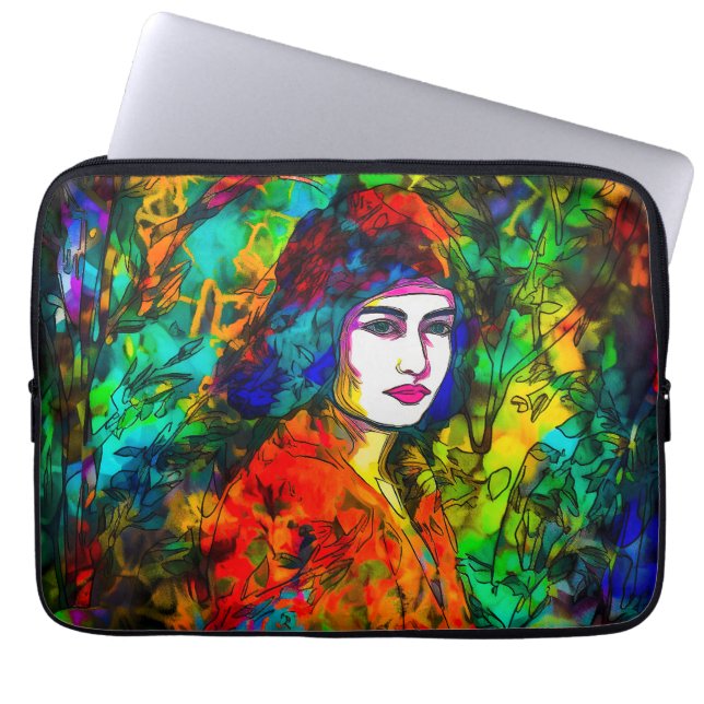 Red Beret Laptop Sleeve (Front)