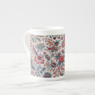 Red Berries and Vines Pattern Bone China Mug