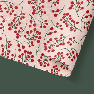 Red Berries Botanical Mistletoe Christmas Tissue Paper