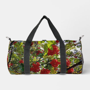 Red berries duffle bag
