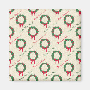 Red Berries Holly Merry Christmas Magnet