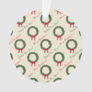 Red Berries Holly Merry Christmas Ornament