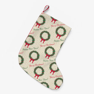 Red Berries Holly Merry Christmas Small Christmas Stocking