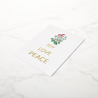 Red Berries Mistletoe Joy Love Peace
