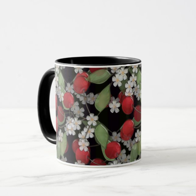 Red berries mug (Front Left)