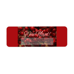 Red berries we've moved address label return address label