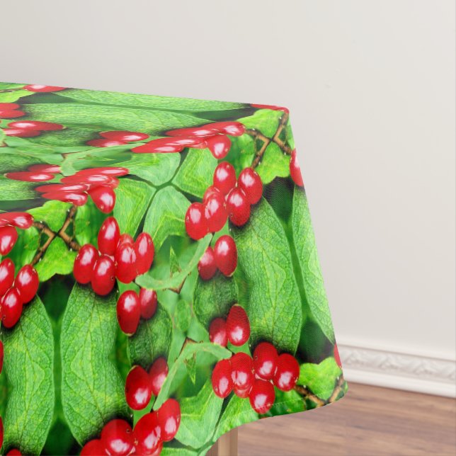 Red Berries With Raindrops Abstract Nature     Tablecloth (In Situ)