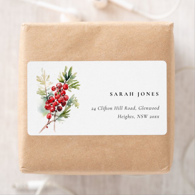 Red Berry Fir Winter Christmas Foliage Address (Insitu)