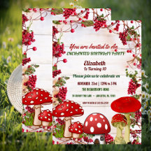 Red Berry Garden Toadstool Kid's Birthday Party
