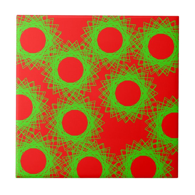 red berry lucky circle tile (Front)