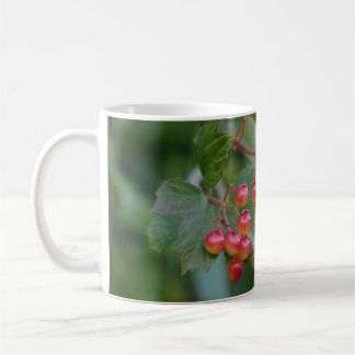 Red berry mug for a hot drink in the winter