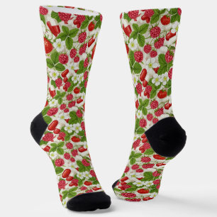 Red Berry & Pill Pattern Pharmacy Socks