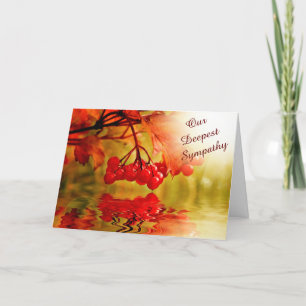 Red Berry Reflection Sympathy Card
