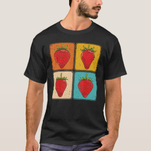 Red Berry Summer Fruit Berry  Food Pop Strawberry  T-Shirt
