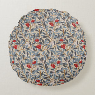 Red Berry Tree, William Morris Round Cushion