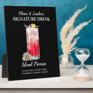 Red Beverage• PERSONALIZE this Signature Drink Pla Plaque