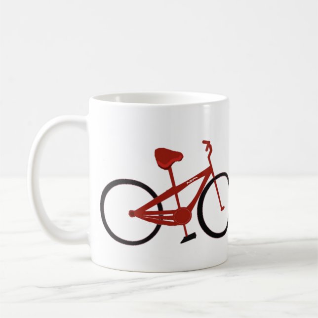 Red Bicycle Coffee Mug (Left)