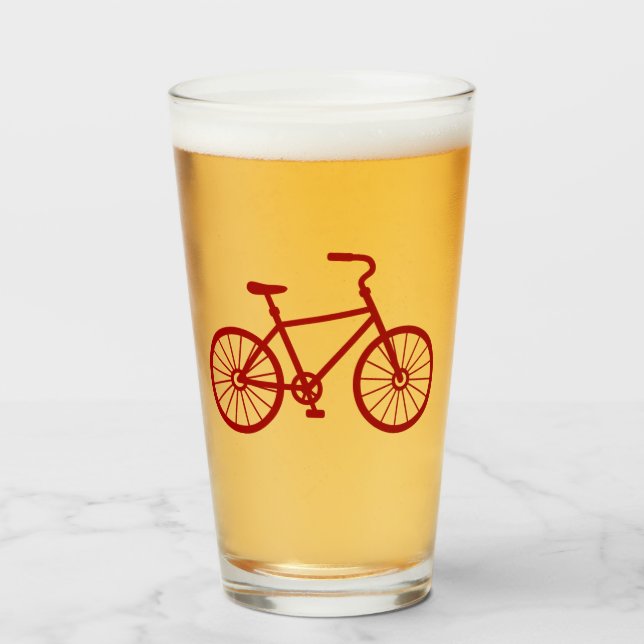 Red Bicycle Glass (Front Filled)