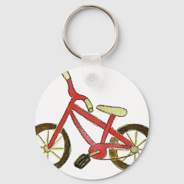 Red Bicycle Key Ring (Front)